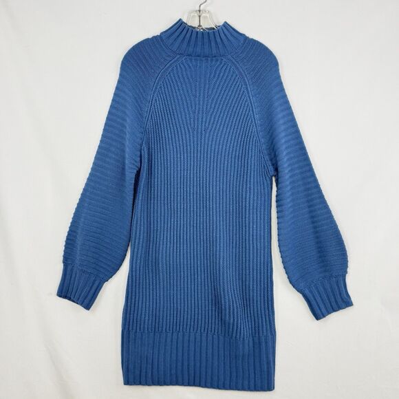 Women’s Knitted Dress Ladies Turtleneck Long Sleeve Mini Sweater Dress Size M/L - Picture 7 of 16
